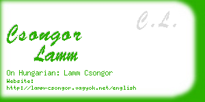 csongor lamm business card